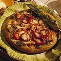Wisconsin Provolone Pizza with Chicken and Pesto