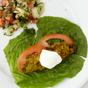 Baked Falafel & Tomato Cucumber Salad